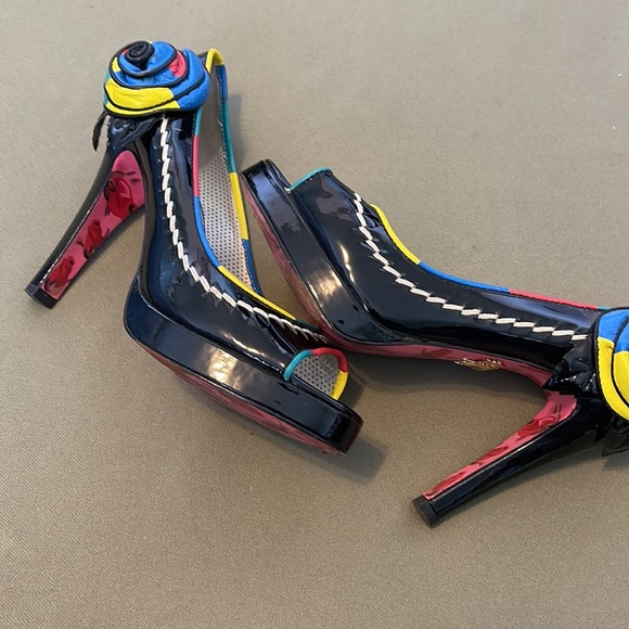 GORGEOUS BETSEY JOHNSON. Vero  Cuoio Open toe.  High heels womens shoes size 7” - Picture 7 of 15